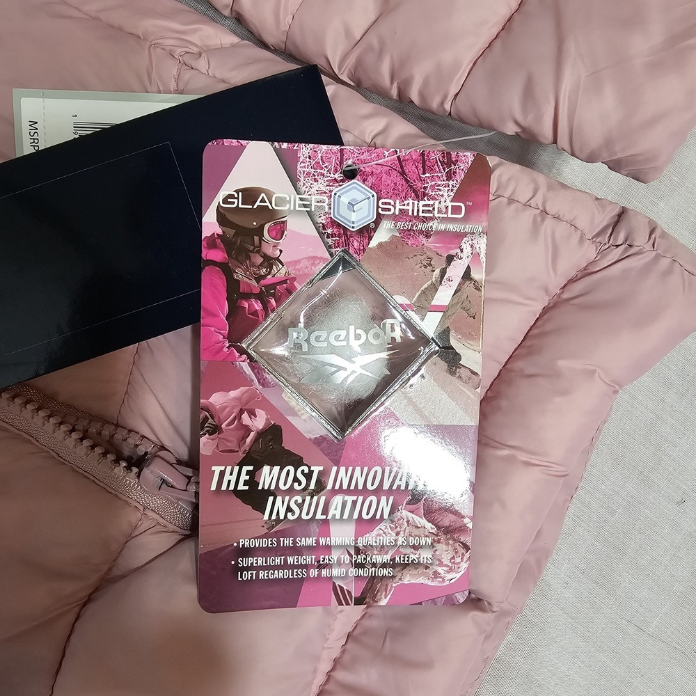 NEW W/tags Reebok RN#127805 Hooded Puffer Jacket Dusty Mauve Pink Women's M - Picture 8 of 14